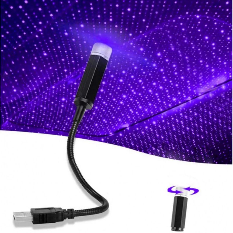 Auto si Moto - Electrice auto - Iluminare si semnalizare - Lumini ambientale - Laser Plafon Auto, Proiectie stele, Culoare Mov, Conectare prin  USB AutoREY® - Infinity.ro