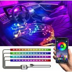 Auto si Moto - Electrice auto - Iluminare si semnalizare - Lumini ambientale - Lumini Ambientale Auto Kit interior cu 18 LED-uri RGB cu Conectare USB si Control din Aplicatie Intensitate Reglabila - Infinity.ro