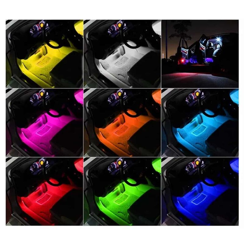 Auto si Moto - Electrice auto - Iluminare si semnalizare - Lumini ambientale - Lumini Ambientale Auto Kit interior cu 18 LED-uri RGB cu Conectare USB si Control din Aplicatie Intensitate Reglabila - Infinity.ro