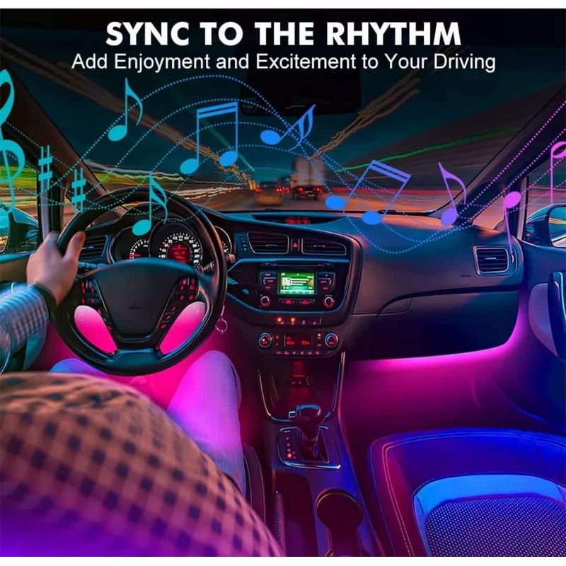 Auto si Moto - Electrice auto - Iluminare si semnalizare - Lumini ambientale - Lumini Ambientale Auto Kit interior cu 18 LED-uri RGB cu Conectare USB si Control din Aplicatie Intensitate Reglabila - Infinity.ro