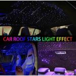 Auto si Moto - Electrice auto - Iluminare si semnalizare - Lumini ambientale - Kit Fibra Optica Plafon Instelat Auto 1200 Fire cu efect TWINKLE si Kit 10 Comete inclus 0.75mm si 3M lungime RGBW - Infinity.ro