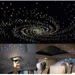 Auto si Moto - Electrice auto - Iluminare si semnalizare - Lumini ambientale - Kit Fibra Optica Plafon Instelat Auto 1200 Fire cu efect TWINKLE si Kit 10 Comete inclus 0.75mm si 3M lungime RGBW - Infinity.ro