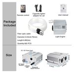 Auto si Moto - Electrice auto - Iluminare si semnalizare - Lumini ambientale - Kit Fibra Optica Plafon Instelat Auto TWINKLE RGBW 32W 600 Fire 0.75mm si 3M lungime , Control din Aplicatie Telecomanda - Infinity.ro