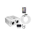 Auto si Moto - Electrice auto - Iluminare si semnalizare - Lumini ambientale - Kit Fibra Optica Plafon Instelat Auto TWINKLE RGBW 32W 600 Fire 0.75mm si 3M lungime , Control din Aplicatie Telecomanda - Infinity.ro