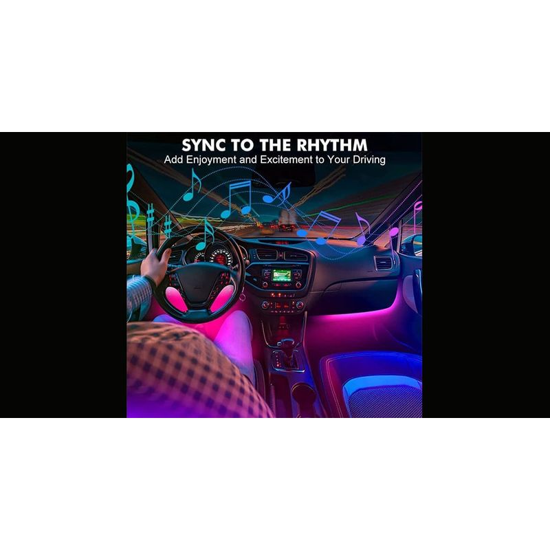 Auto si Moto - Electrice auto - Iluminare si semnalizare - Lumini ambientale - Lumini Ambientale Auto Kit interior LED RGB Conectare prin USB si Control din Aplicatie Intensitate Reglabila - Infinity.ro