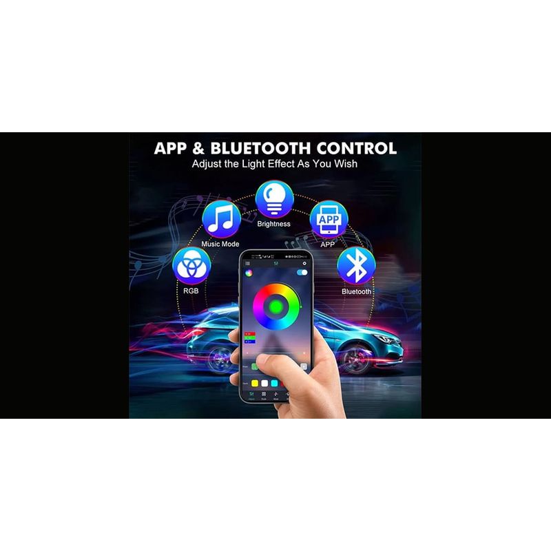 Auto si Moto - Electrice auto - Iluminare si semnalizare - Lumini ambientale - Lumini Ambientale Auto Kit interior LED RGB Conectare prin USB si Control din Aplicatie Intensitate Reglabila - Infinity.ro