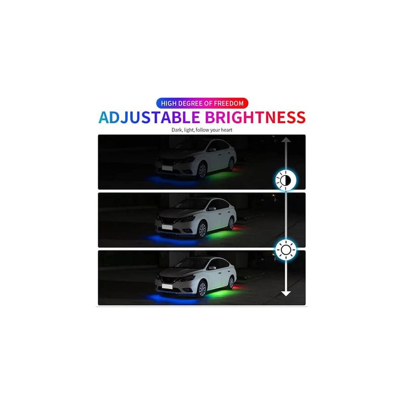Auto si Moto - Electrice auto - Iluminare si semnalizare - Lumini ambientale - Banda LED auto RGBIC dinamica 2x90 cm si 2x120 cm - Infinity.ro