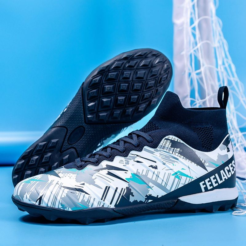 Sport si Outdoor - Echipament Sportiv - Incaltaminte sport - Pantofi sport - Ghete de fotbal MBrands, 8.4 cu glezna pentru teren sintetic, culoare alb cu negru 36 - Infinity.ro