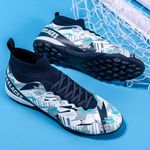 Sport si Outdoor - Echipament Sportiv - Incaltaminte sport - Pantofi sport - Ghete de fotbal MBrands, 8.4 cu glezna pentru teren sintetic, culoare alb cu negru 36 - Infinity.ro