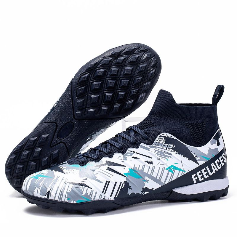 Sport si Outdoor - Echipament Sportiv - Incaltaminte sport - Pantofi sport - Ghete de fotbal MBrands, 8.4 cu glezna pentru teren sintetic, culoare alb cu negru 36 - Infinity.ro