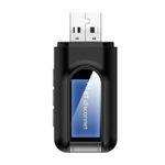 Auto si Moto - Electronice auto - Multimedia auto - Receptor si Transmitator 2 In 1 Techstar® T16, Bluetooth 5.0, Ecran LCD, AUX, Alimentare USB, Compatibil Sisteme Audio - Infinity.ro