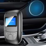 Auto si Moto - Electronice auto - Multimedia auto - Receptor Transmitator Bluetooth Techstar® T14, Bluetooth 5.0, Microfon Incorporat, Ecran LCD, AUX, Acumulator - Infinity.ro
