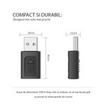 Auto si Moto - Electronice auto - Multimedia auto - Transmitator receptor audio 4 in 1 Techstar® M135, Bluetooth 5.0, Port USB, AUX 3.5 mm, Compatibil Home TV sau Auto - Infinity.ro