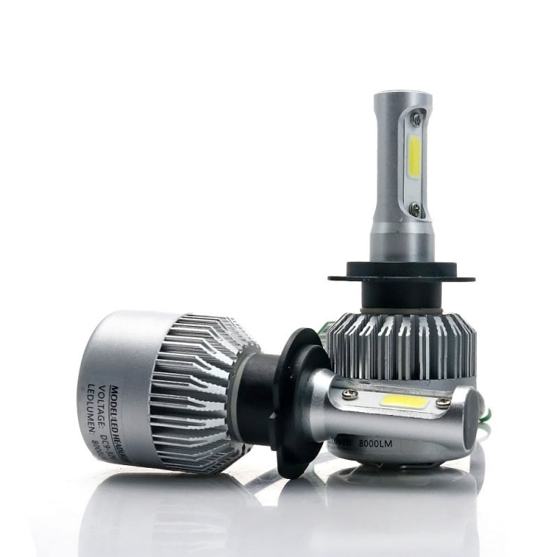 Auto si Moto - Electrice auto - Iluminare si semnalizare - Becuri auto - Set 2 LED-uri Auto Techstar® S2, H7, 36w, 4000 Lumeni, 6500K, AUTO, 12-24 Volti, COB, Canbus - Infinity.ro