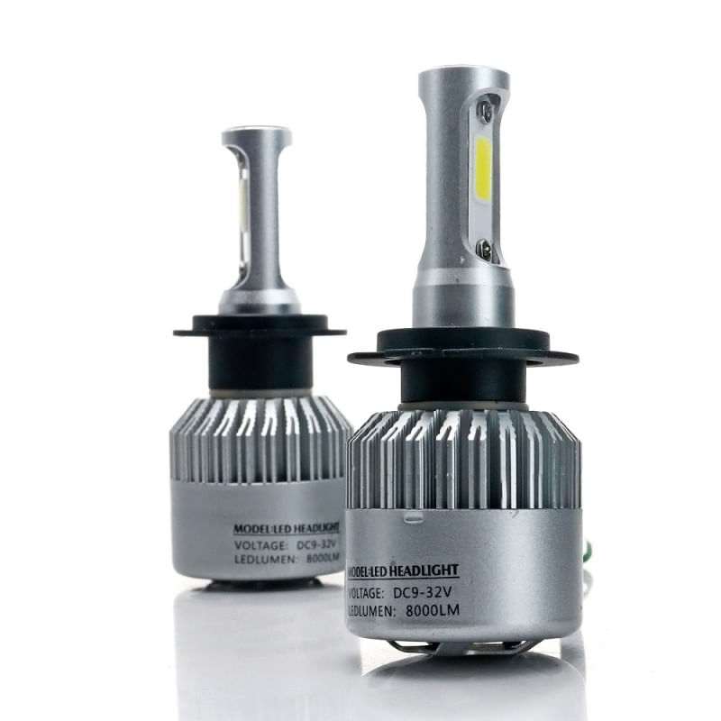 Auto si Moto - Electrice auto - Iluminare si semnalizare - Becuri auto - Set 2 LED-uri Auto Techstar® S2, H7, 36w, 4000 Lumeni, 6500K, AUTO, 12-24 Volti, COB, Canbus - Infinity.ro