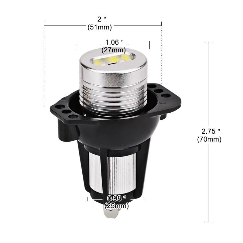 Auto si Moto - Electrice auto - Iluminare si semnalizare - Becuri auto - Set 2 LED-uri Marker Techstar® Angel Eyes, 6W, BMW E90,E91, 6500K, Aluminiu - Infinity.ro