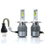 Auto si Moto - Electrice auto - Iluminare si semnalizare - Becuri auto - Set 2 LED-uri Auto Techstar® C6, H4, 36w, 3800 Lumeni, 6500K, AUTO, 12-24 Volti, COB - Infinity.ro
