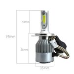 Auto si Moto - Electrice auto - Iluminare si semnalizare - Becuri auto - Set 2 LED-uri Auto Techstar® C6, H4, 36w, 3800 Lumeni, 6500K, AUTO, 12-24 Volti, COB - Infinity.ro