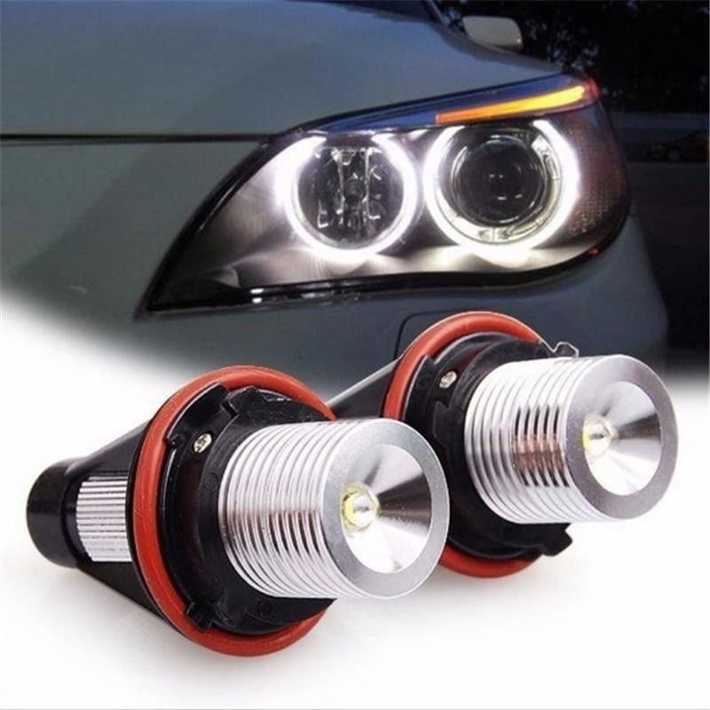 Auto si Moto - Electrice auto - Iluminare si semnalizare - Becuri auto - Set 2 LED-uri Marker Techstar® Angel Eyes, 5W, BMW E39,E61,E63,E65,X5, 6500K, Aluminiu - Infinity.ro