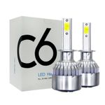 Auto si Moto - Electrice auto - Iluminare si semnalizare - Becuri auto - Set 2 LED-Uri Auto Techstar® C6, H1, 36w, 3800 Lumeni, 6500K, AUTO, 12-24 Volti, COB - Infinity.ro