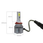 Auto si Moto - Electrice auto - Iluminare si semnalizare - Becuri auto - Set 2 LED-uri Auto Techstar® C6, H11/H8/H9, 36w, 3800 Lumeni, 6500K, AUTO, 12-24 Volti, COB - Infinity.ro