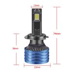 Auto si Moto - Electrice auto - Iluminare si semnalizare - Becuri auto - Set 2 LED-uri Auto Techstar® P41, H7, 100w, 16000 Lumeni, 6500K, AUTO, 12-24 Volti, CSP, Canbus, Miez Cupru, Radiator - Infinity.ro