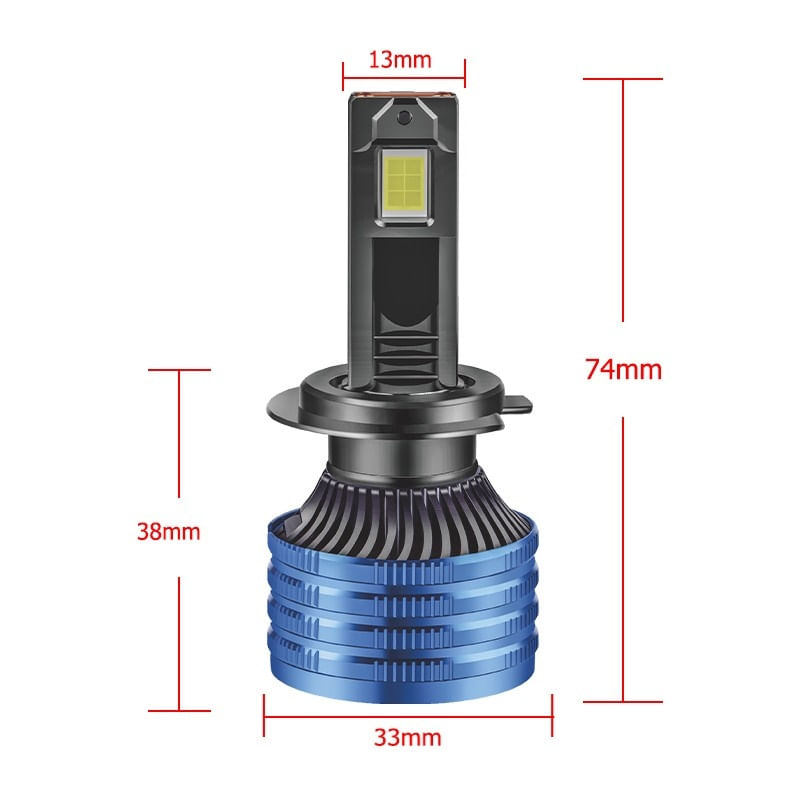 Auto si Moto - Electrice auto - Iluminare si semnalizare - Becuri auto - Set 2 LED-uri Auto Techstar® P41, H7, 100w, 16000 Lumeni, 6500K, AUTO, 12-24 Volti, CSP, Canbus, Miez Cupru, Radiator - Infinity.ro