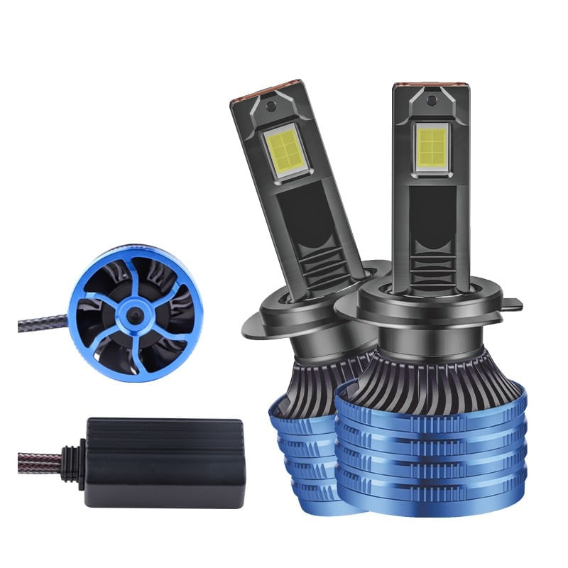 Auto si Moto - Electrice auto - Iluminare si semnalizare - Becuri auto - Set 2 LED-uri Auto Techstar® P41, H7, 100w, 16000 Lumeni, 6500K, AUTO, 12-24 Volti, CSP, Canbus, Miez Cupru, Radiator - Infinity.ro
