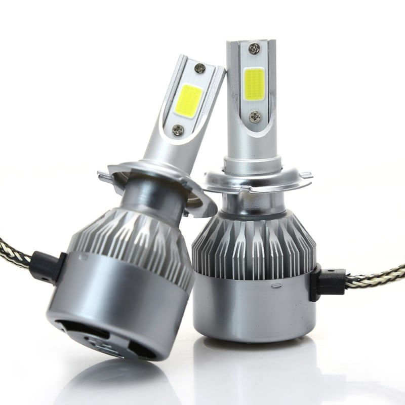 Auto si Moto - Electrice auto - Iluminare si semnalizare - Becuri auto - Set 2 LED-Uri Auto Techstar® C6, H7, 36w, 3800 Lumeni, 6500K, AUTO, 12-24 Volti, COB - Infinity.ro