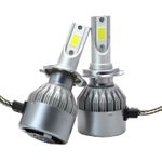 Auto si Moto - Electrice auto - Iluminare si semnalizare - Becuri auto - Set 2 LED-Uri Auto Techstar® C6, H7, 36w, 3800 Lumeni, 6500K, AUTO, 12-24 Volti, COB - Infinity.ro