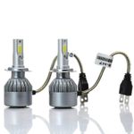 Auto si Moto - Electrice auto - Iluminare si semnalizare - Becuri auto - Set 2 LED-Uri Auto Techstar® C6, H7, 36w, 3800 Lumeni, 6500K, AUTO, 12-24 Volti, COB - Infinity.ro