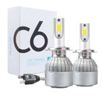 Auto si Moto - Electrice auto - Iluminare si semnalizare - Becuri auto - Set 2 LED-Uri Auto Techstar® C6, H7, 36w, 3800 Lumeni, 6500K, AUTO, 12-24 Volti, COB - Infinity.ro