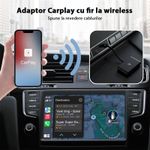 Auto si Moto - Electronice auto - Multimedia auto - Adaptor Wireless Techstar® CTHT-020-2 Pentru Apple CarPlay Si IPhone IOS 10+, Dongle USB-Type C , WiFi 5G, Bluetooth - Infinity.ro