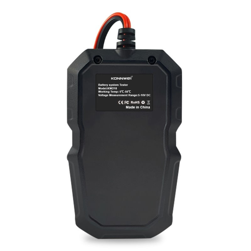 Auto si Moto - Reparatii si depanare - Scule auto - Testere si multimetre - Tester Profesional Pentru Baterii Auto, Konnwei KW218, 6V - 12V, Display 2,4 Inch, Graficul Tensiunii, 100-2000 CCA - Infinity.ro