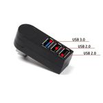 PC, gaming si accesorii - Retelistica - Hub-uri - USB Hub Techstar® HB3, 3.0 High Speed, 1 Port USB 3.0, 2 Port USB 2.0, Conexiune USB 3.0 de mare viteza, Compact - Infinity.ro