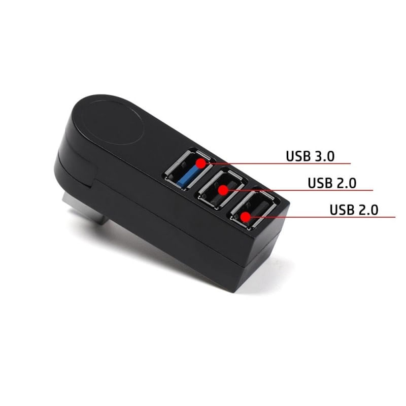 PC, gaming si accesorii - Retelistica - Hub-uri - USB Hub Techstar® HB3, 3.0 High Speed, 1 Port USB 3.0, 2 Port USB 2.0, Conexiune USB 3.0 de mare viteza, Compact - Infinity.ro