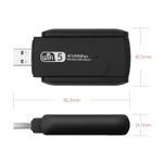 TV, Audio-Video si Foto - Accesorii TV si audio - Cabluri si adaptoare audio - Adaptor Wireless Techstar® AC 1300 Dual-Band, 1200Mbps, USB 3.0, 2.4G/5G, Long Range, 2 Antene, Negru - Infinity.ro