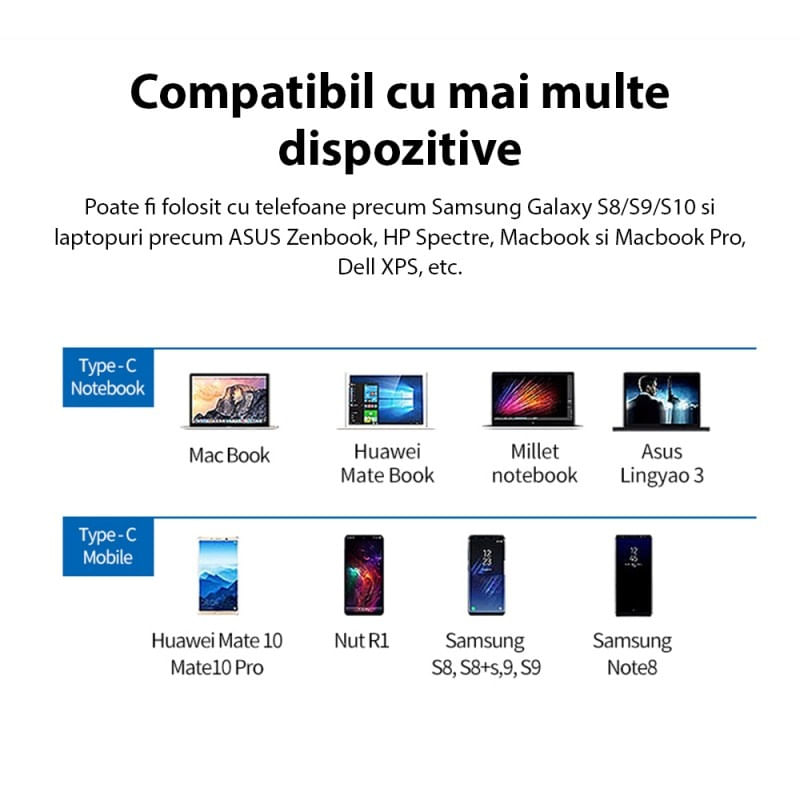 TV, Audio-Video si Foto - Accesorii TV si audio - Cabluri si adaptoare audio - Adaptor multifunctional 3 in 1 USB-C la HDMI Techstar® DJ3IN1, HDMI 4K, 1 x USB 3.0, 1 x USB C, PD Port, Argintiu - Infinity.ro
