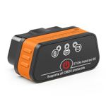 Auto si Moto - Reparatii si depanare - Sisteme de diagnoza - Diagnoza auto OBD2 KONNWEI KW901, Bluetooth 5.0, Buton ON-OFF, compatibil Android iOS, ELM 327 OBDII, Negru/Orange - Infinity.ro