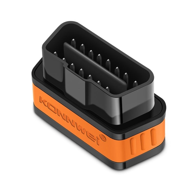 Auto si Moto - Reparatii si depanare - Sisteme de diagnoza - Diagnoza auto OBD2 KONNWEI KW901, Bluetooth 5.0, Buton ON-OFF, compatibil Android iOS, ELM 327 OBDII, Negru/Orange - Infinity.ro