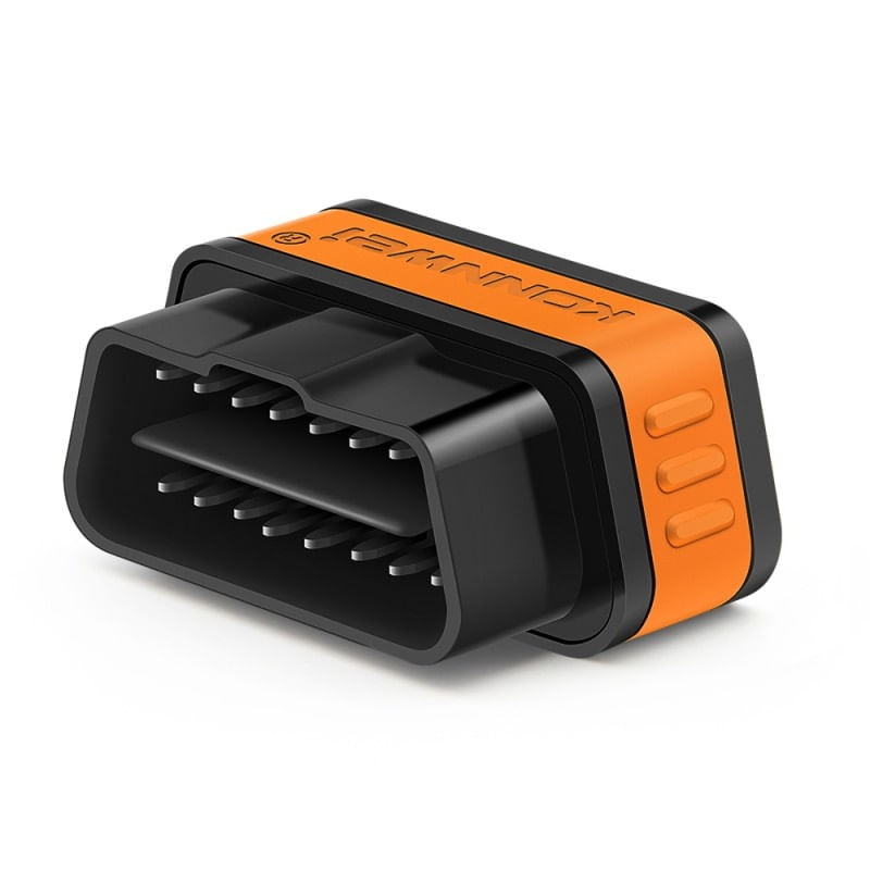 Auto si Moto - Reparatii si depanare - Sisteme de diagnoza - Diagnoza auto OBD2 KONNWEI KW901, Bluetooth 5.0, Buton ON-OFF, compatibil Android iOS, ELM 327 OBDII, Negru/Orange - Infinity.ro