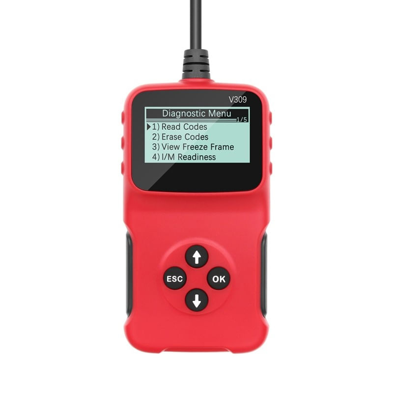 Auto si Moto - Reparatii si depanare - Sisteme de diagnoza - Dispozitiv de diagnosticare si scanare auto Techstar® V309, OBD2, Citire/ Stergere coduri de eroare, Ecran LCD, Cautare - Infinity.ro