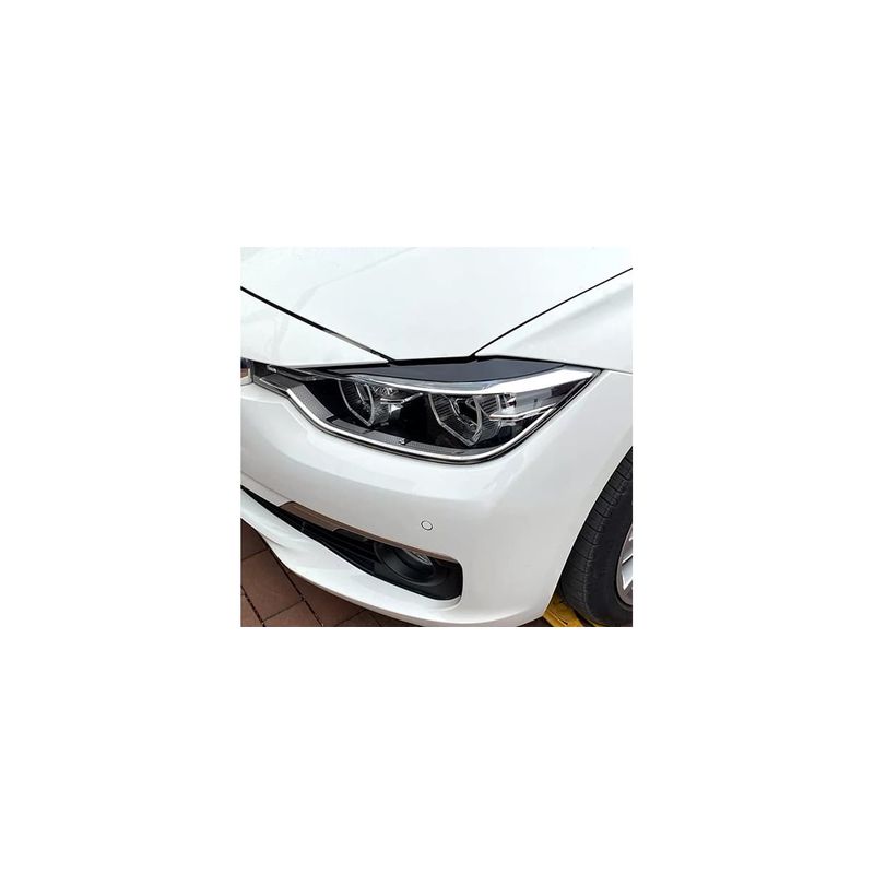 Auto si Moto - Piese auto si accesorii - Piese auto - Tuning - Set 2 Pleoape Faruri Ornamente BMW Seria 3 F30 F31 F32 F33 F36 2011-2018, Negru Lucios - Infinity.ro