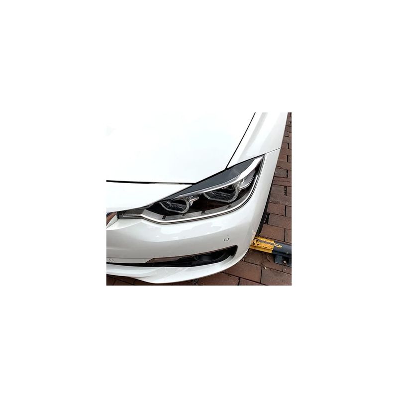 Auto si Moto - Piese auto si accesorii - Piese auto - Tuning - Set 2 Pleoape Faruri Ornamente BMW Seria 3 F30 F31 F32 F33 F36 2011-2018, Negru Lucios - Infinity.ro