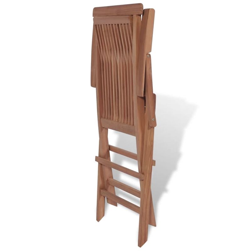 Casa si Gradina - Gradina si terasa - Mobilier exterior - Seturi mobila gradina - Set mobilier exterior cu scaune pliabile, 11 piese, lemn de tec - Infinity.ro