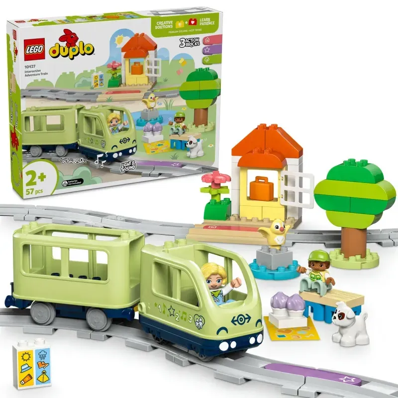 Jucarii, Copii si Bebe - Jucarii si jocuri - Seturi de constructie si cuburi - Seturi de constructie - Lego Duplo Tren De Aventura Interactiv 10427 - Infinity.ro