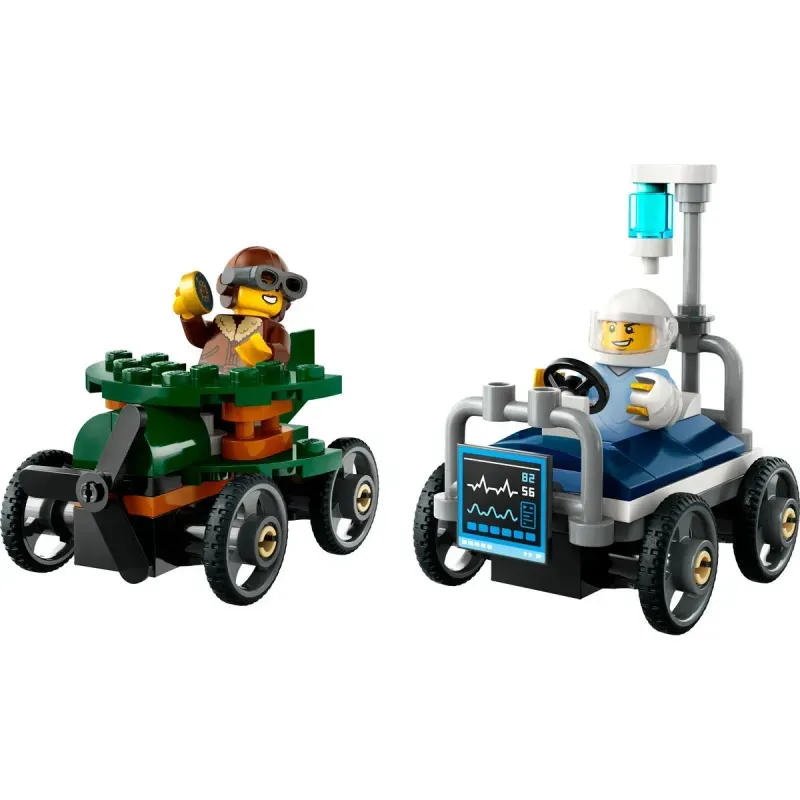 Jucarii, Copii si Bebe - Jucarii si jocuri - Seturi de constructie si cuburi - Seturi de constructie - Lego City Pachet De Curse Avion Vs. Pat De Spital 60459 - Infinity.ro