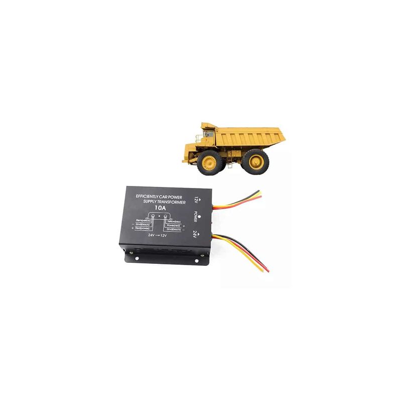 Auto si Moto - Reparatii si depanare - Invertoare auto - Convertor 24v in 12v 10 Amperi pentru Camioane, Auto, Tir, Utilaje, coborator de tensiune - Infinity.ro