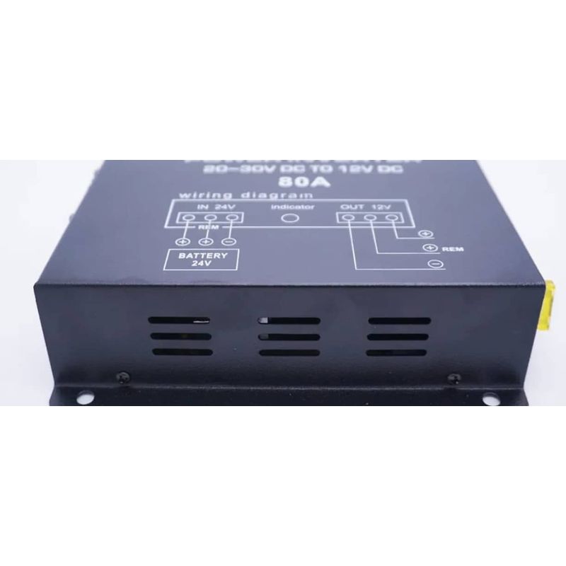 Auto si Moto - Reparatii si depanare - Invertoare auto - Convertor 24v in 12v 80 Amperi cu 2 Ventilatoare pentru Camioane, Auto, Tir, Utilaje, coborator de tensiune - Infinity.ro