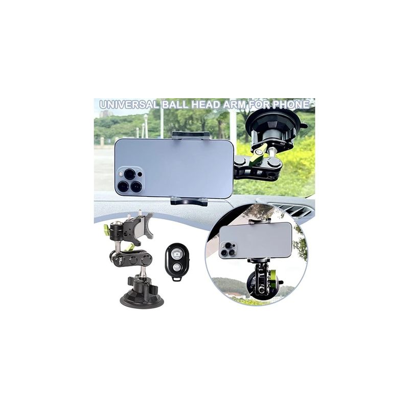 Laptop, Telefoane si Tablete - Telefoane mobile si accesorii - Accesorii Telefoane - Suport si docking telefoane - Suport auto pentru telefon profesional, Negru, Montare pe parbriz sau bord cu ventuza, Reglare 360 grade, Universal - Infinity.ro